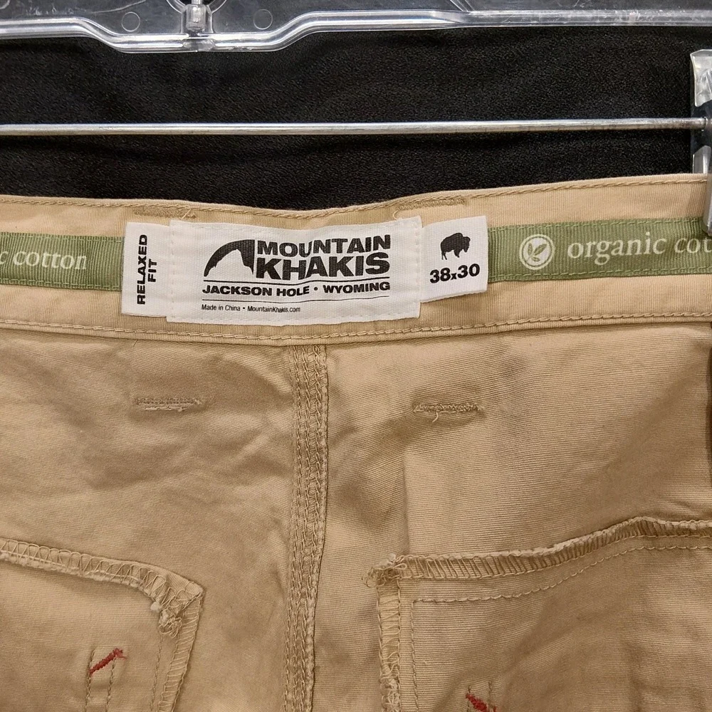 Mountain Khakis All Mountain Pant Relaxed Fit Tan Organic Cotton 38x30 Mens